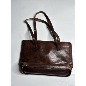 Carry-on Via V Veneto Italy Leather Rectangle Shoulder Bag Classy Minimalist VTG
